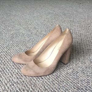 Nine West Nude block heels